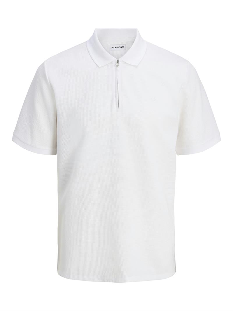 JJEAUSTIN ZIP POLO SS NOOS White