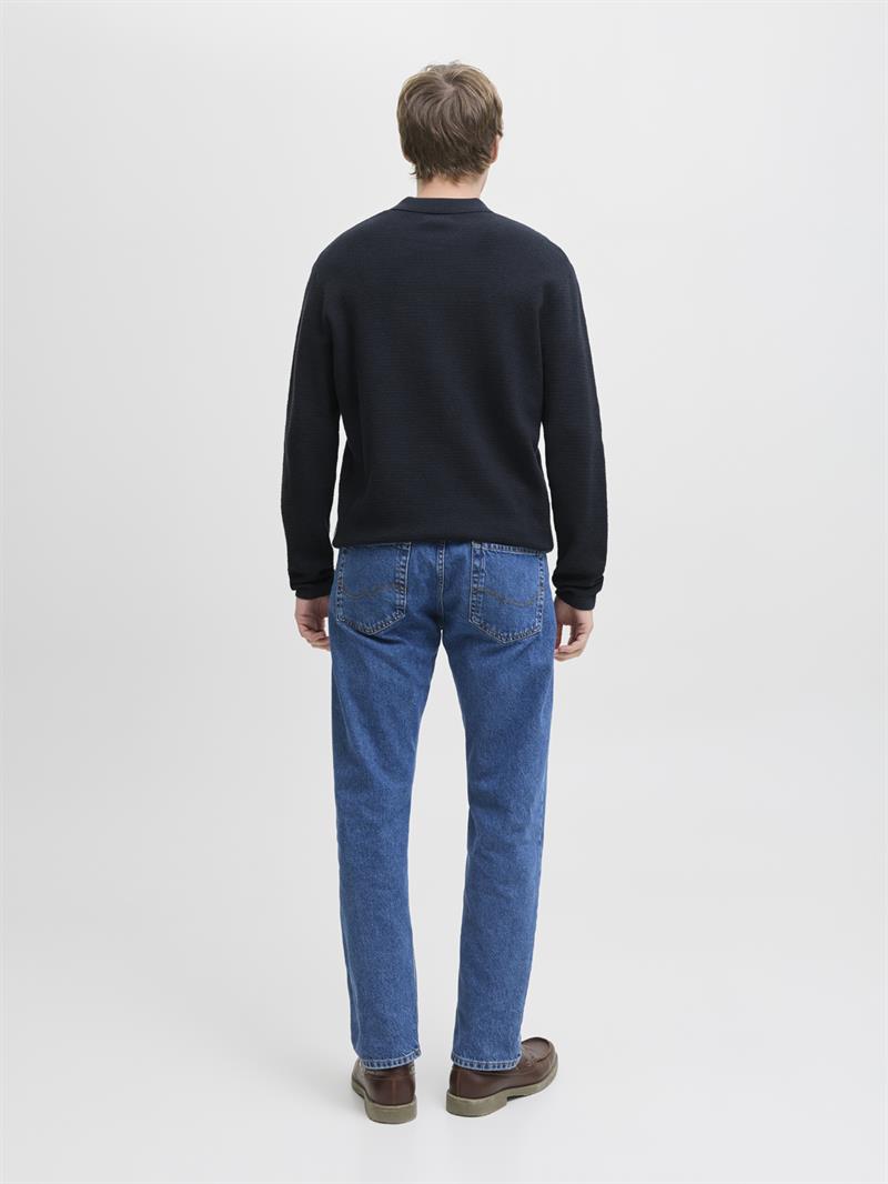 JJEGEORGE KNIT POLO LS SN Navy Blazer