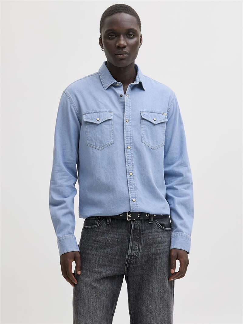 JJESHERIDAN SHIRT L/S NOOS Light Blue