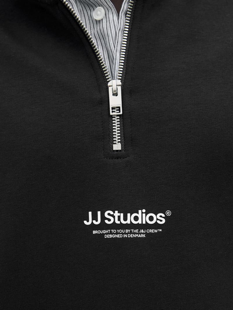 JJESOHO SWEAT QUARTER ZIP HN NOOS Black