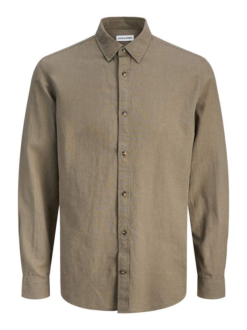 JJESUMMER LINEN BLEND SHIRT L/S SN Falcon