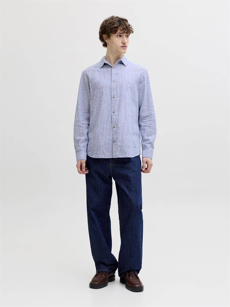 JJESUMMER LINEN BLEND SHIRT L/S SN Infinity