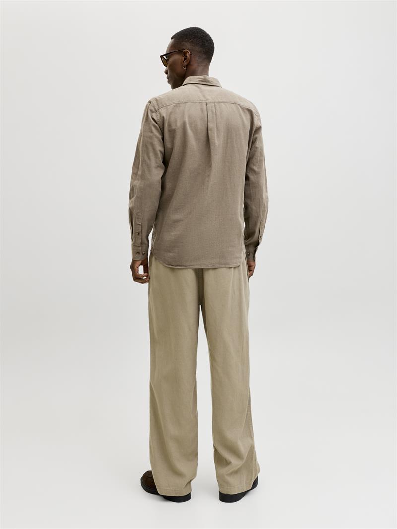 JJESUMMER LINEN BLEND SHIRT L/S SN Falcon