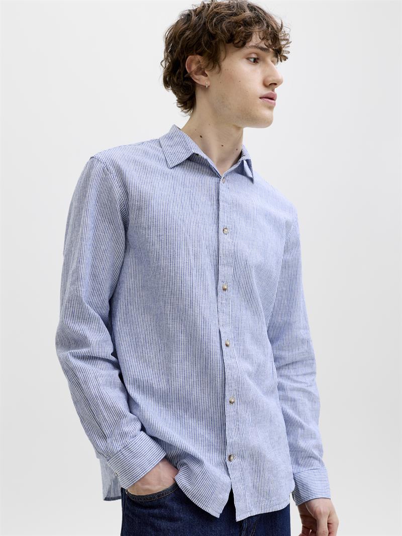 JJESUMMER LINEN BLEND SHIRT L/S SN Infinity