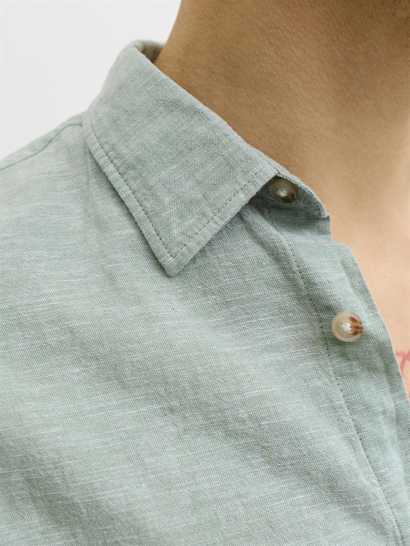 JJESUMMER LINEN BLEND SHIRT L/S SN GREEN
