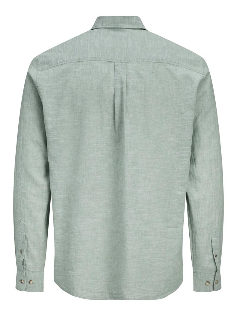 JJESUMMER LINEN BLEND SHIRT L/S SN GREEN