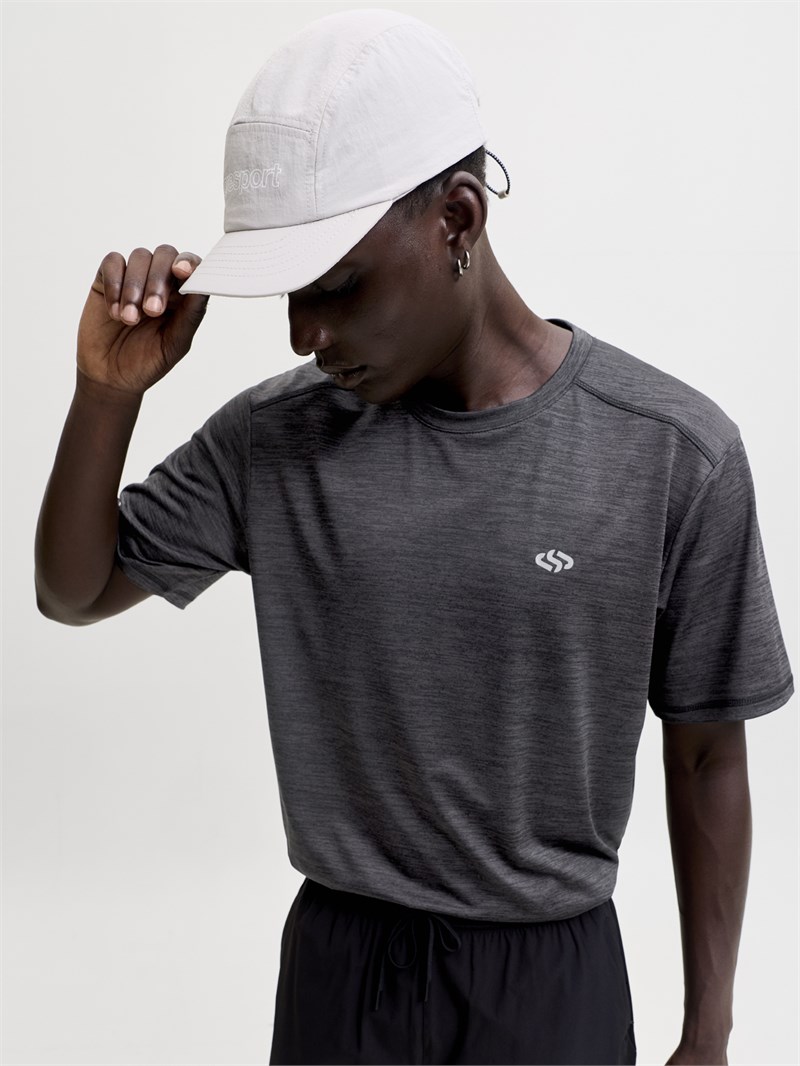 JJSFLUX MELANGE T-SHIRT Black