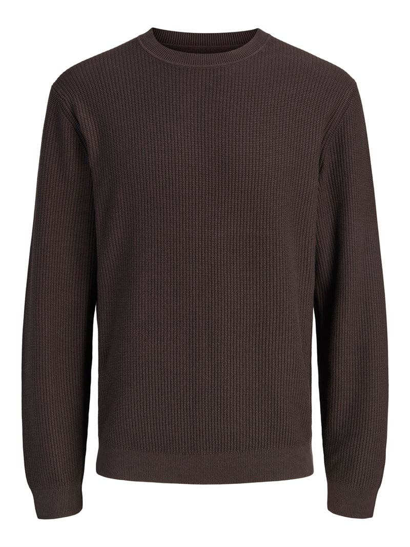 JPRBLACONNOR KNIT CREW NECK Chocolate