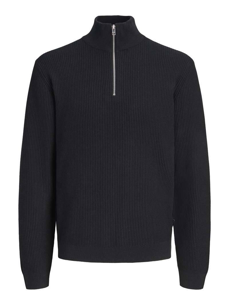 JPRBLACONNOR KNIT HALF ZIP Black
