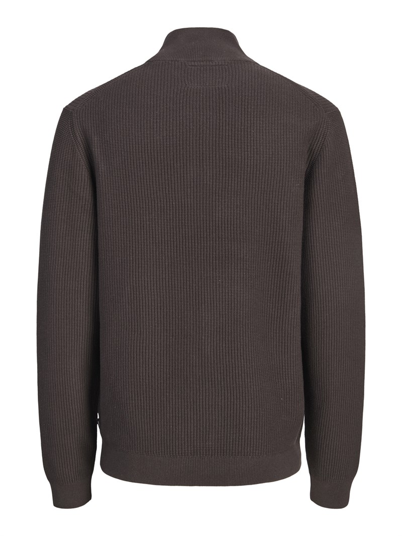 JPRBLACONNOR KNIT HALF ZIP Chocolate