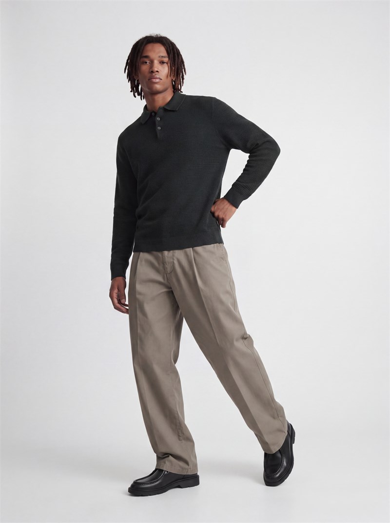 JPRBLURILEY KNIT POLO LS Scarab