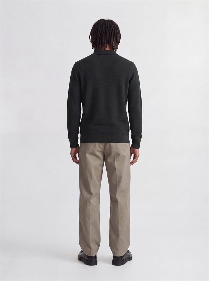 JPRBLURILEY KNIT POLO LS Scarab