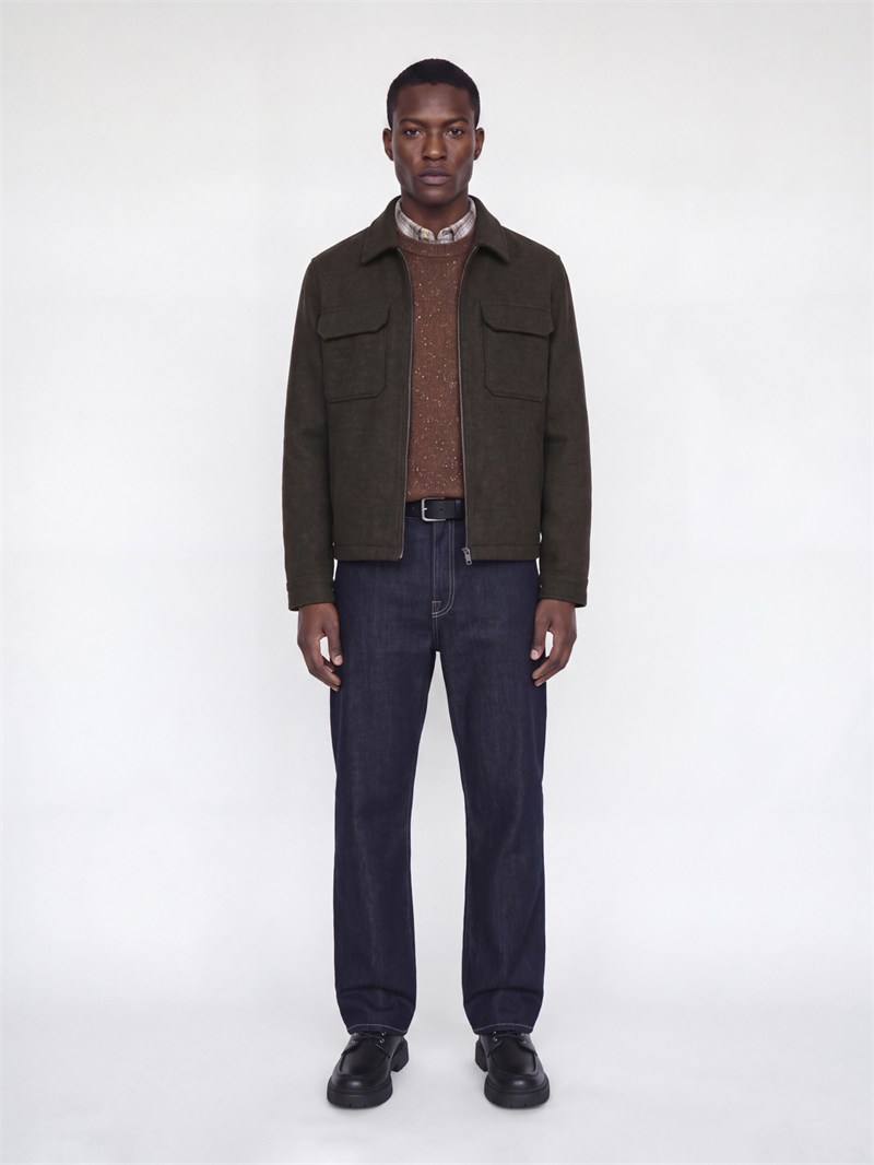 JPRBLUWAKEFIELD WOOL BLEND JACKET SN BROWN