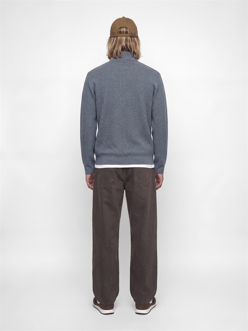 JPRMILANO STITCH KNIT HALF ZIP SN Turbulence