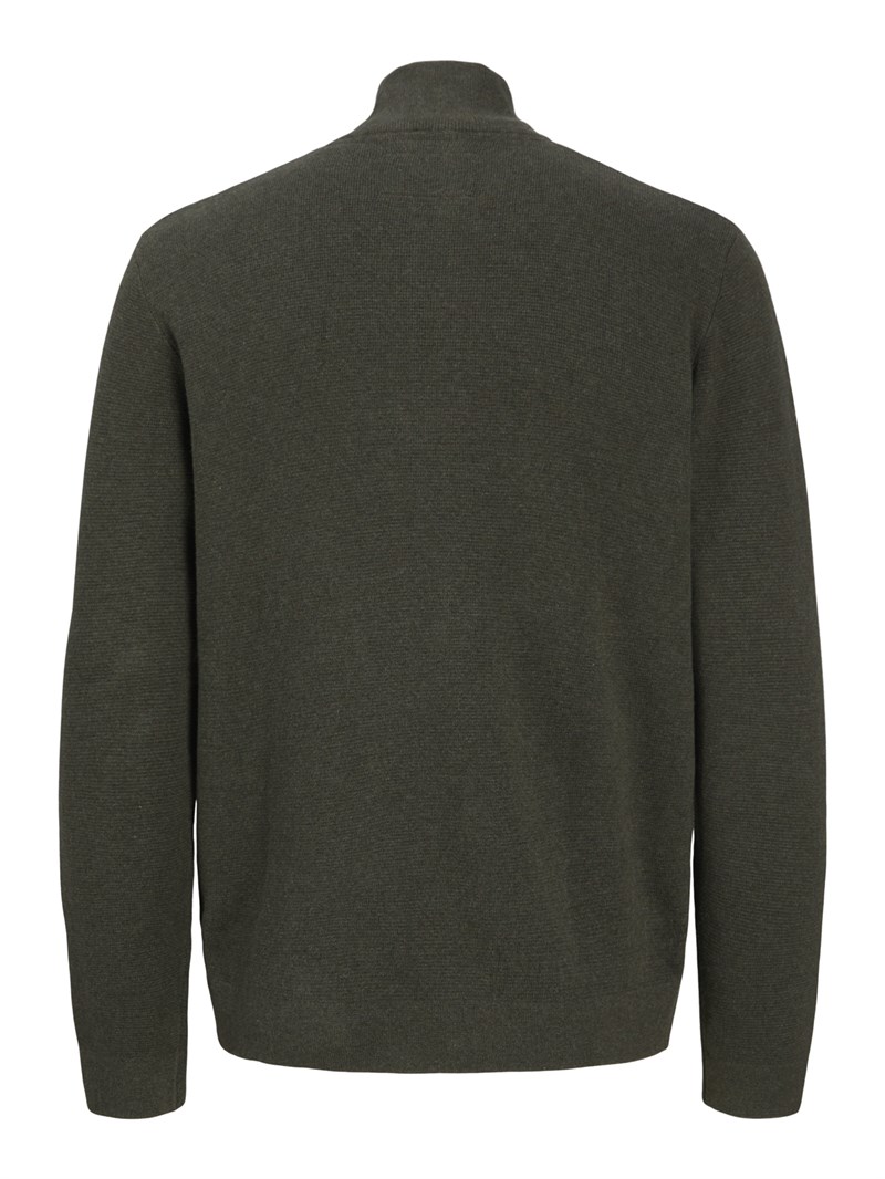 JPRMILANO STITCH KNIT HALF ZIP SN Rosin