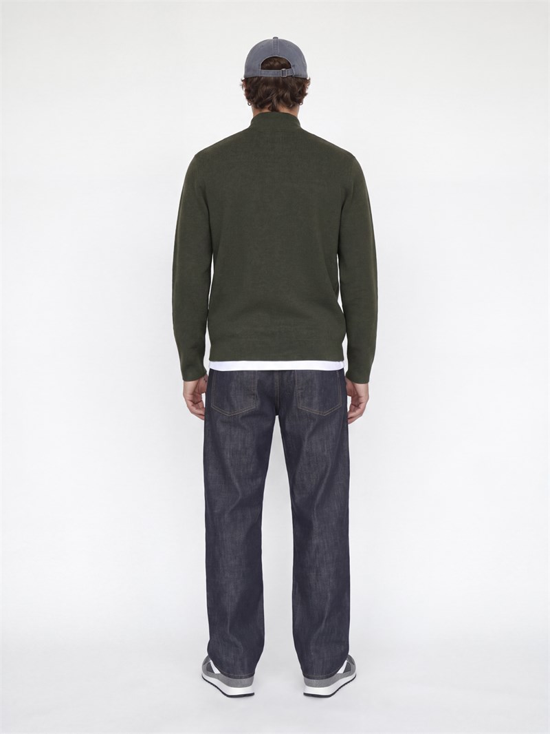 JPRMILANO STITCH KNIT HALF ZIP SN Rosin