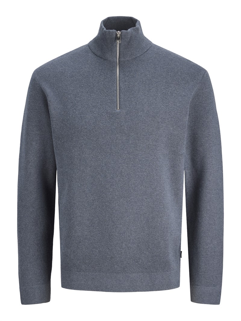 JPRMILANO STITCH KNIT HALF ZIP SN Turbulence