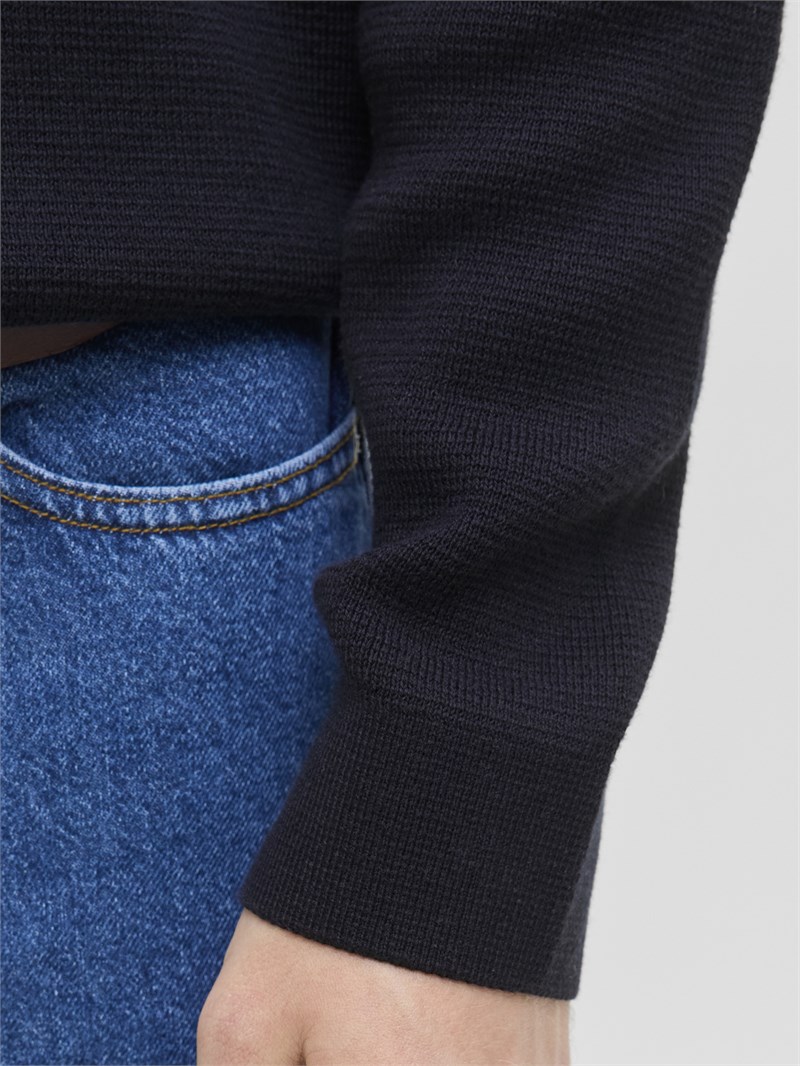 JPRMILANO STITCH KNIT ZIP POLO SN Night Sky