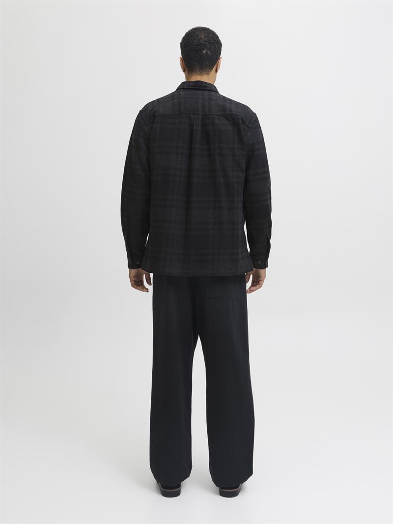 JPRRAYLE MELANGE CHECK L/S OVERSHIRT SN Black Beauty