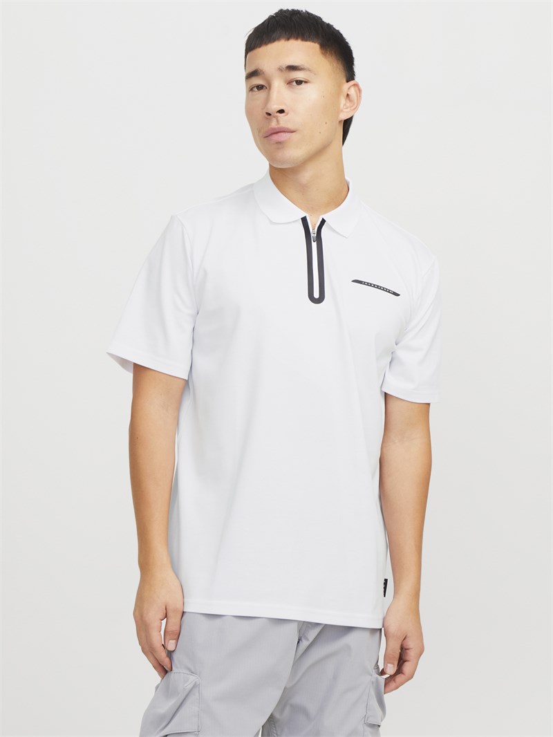 POLO SHIRT MALE KNIT CO52/PL44/EA4 Bright White