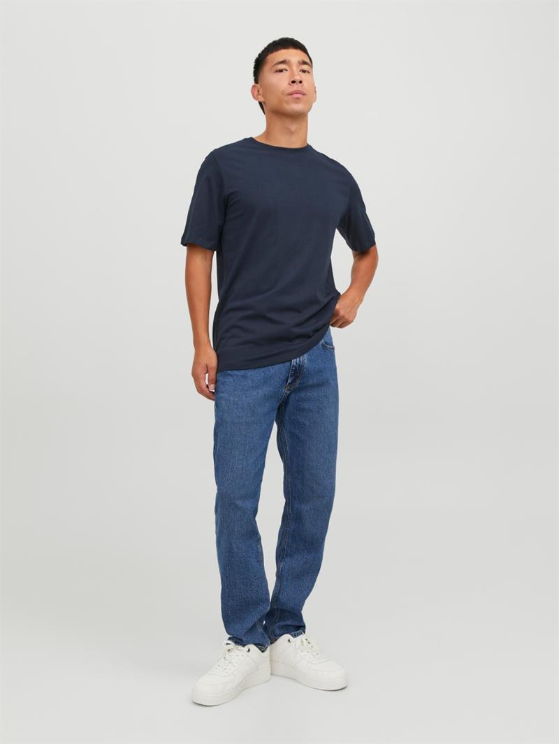 JJEORGANIC BASIC TEE SS O-NECK NOOS Navy