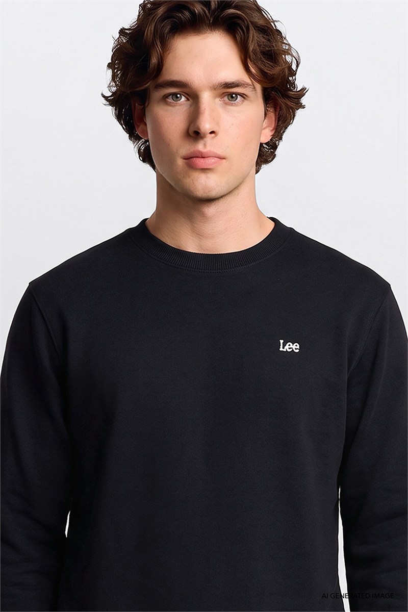 Bisiklet Yaka Sweatshirt Black