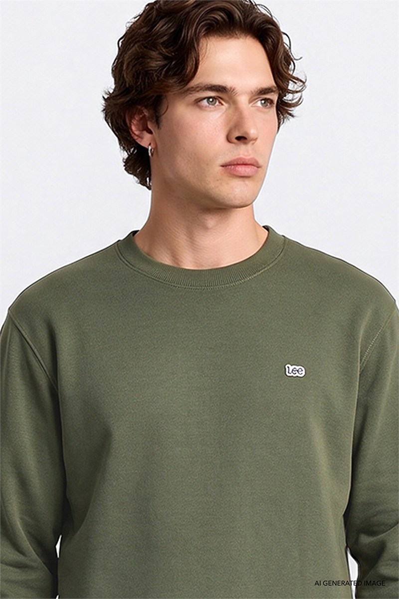 Bisiklet Yaka Sweatshirt Olive
