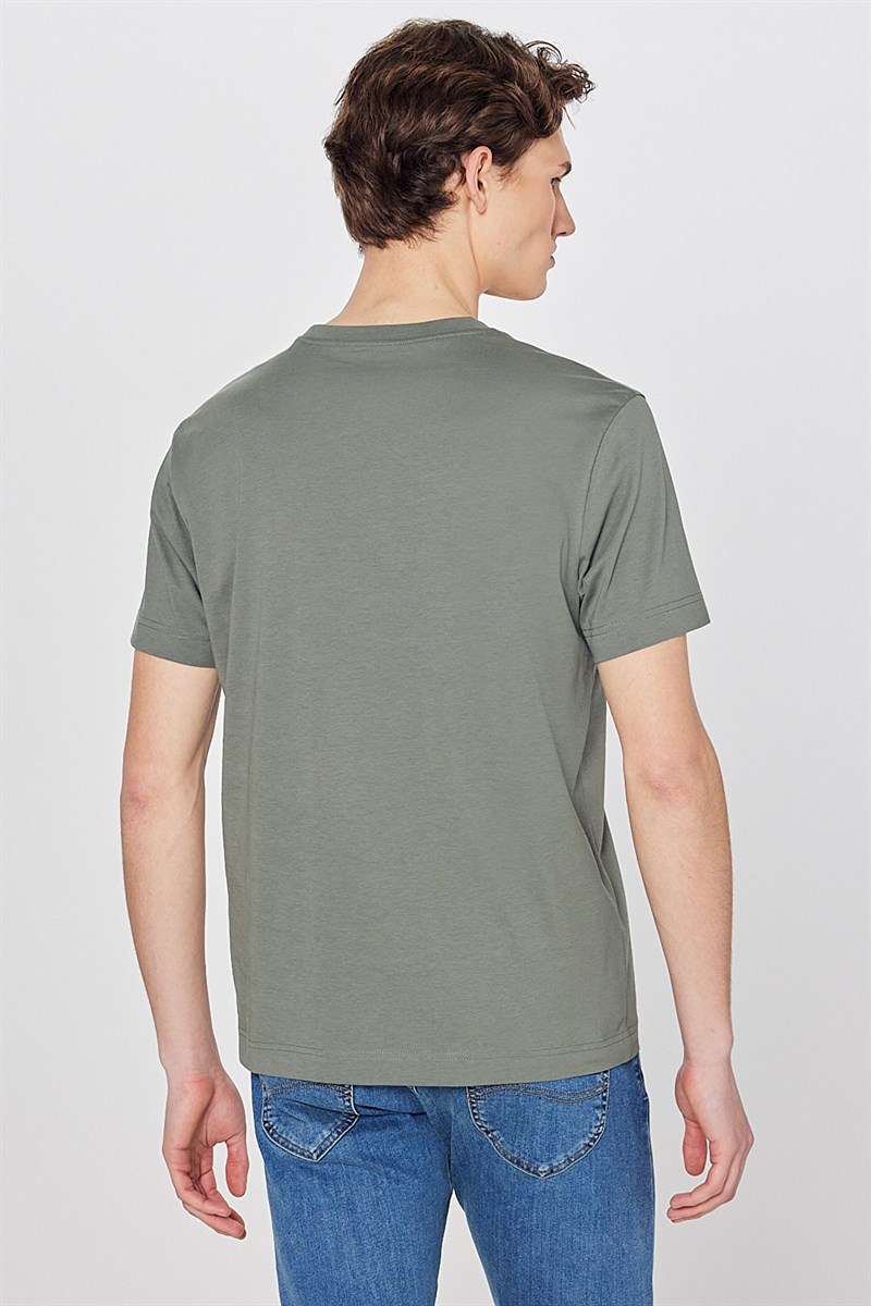 Bisiklet Yaka T-shirt Beige Melange