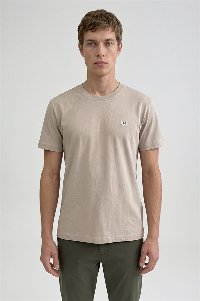 Bisiklet Yaka T-shirt Beige
