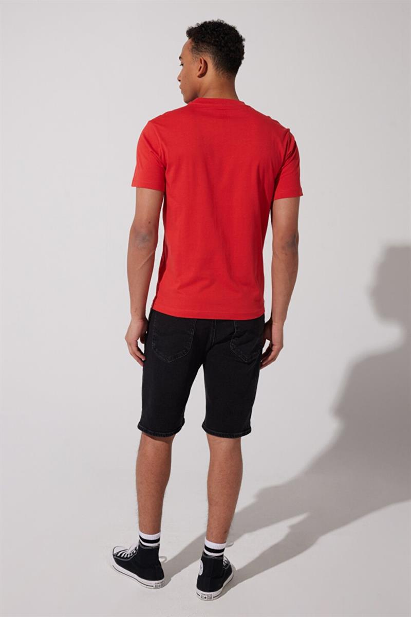 Bisiklet Yaka T-shirt Coral