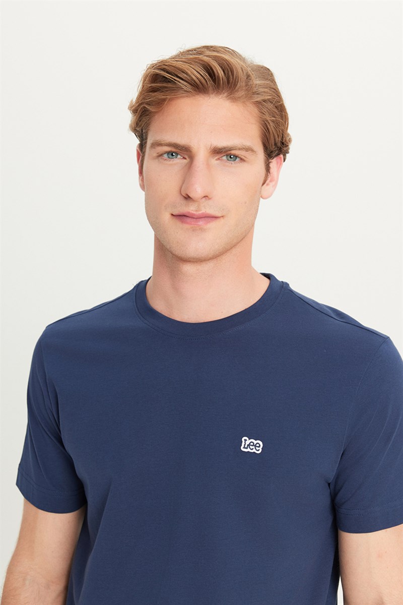 Bisiklet Yaka T-shirt Navy