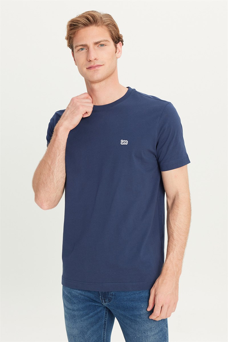 Bisiklet Yaka T-shirt Navy