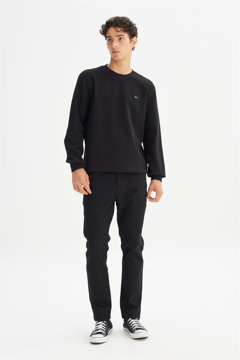 Erkek Baskılı Sweatshirt Siyah