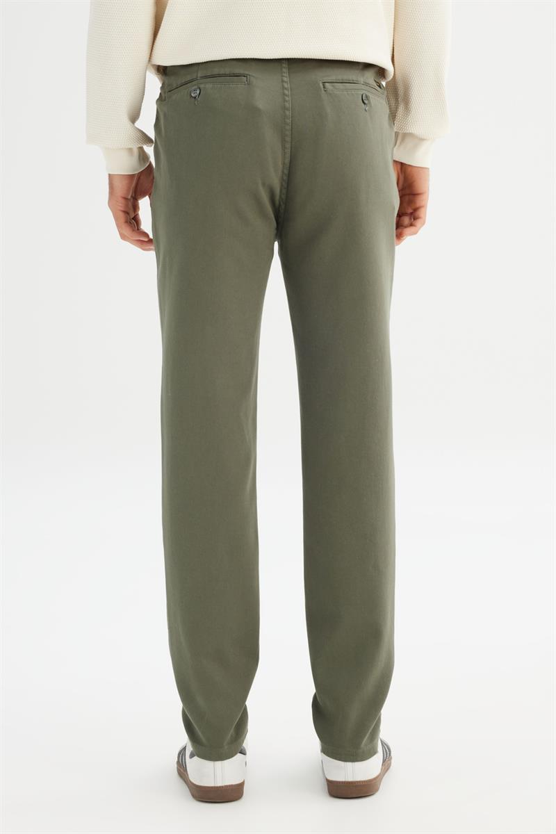 Erkek Örme Chino Pantolon Khaki