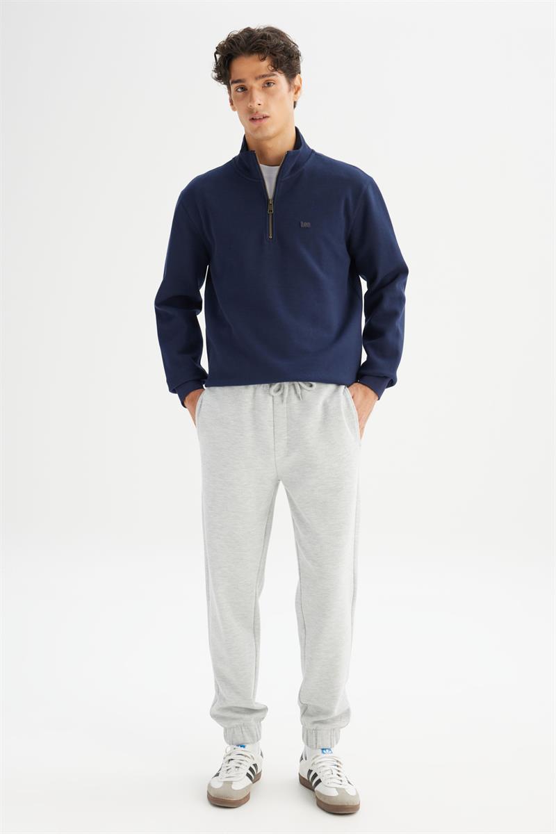 Erkek Pike Interlock Half Zip Sweatshirt DarKNavy
