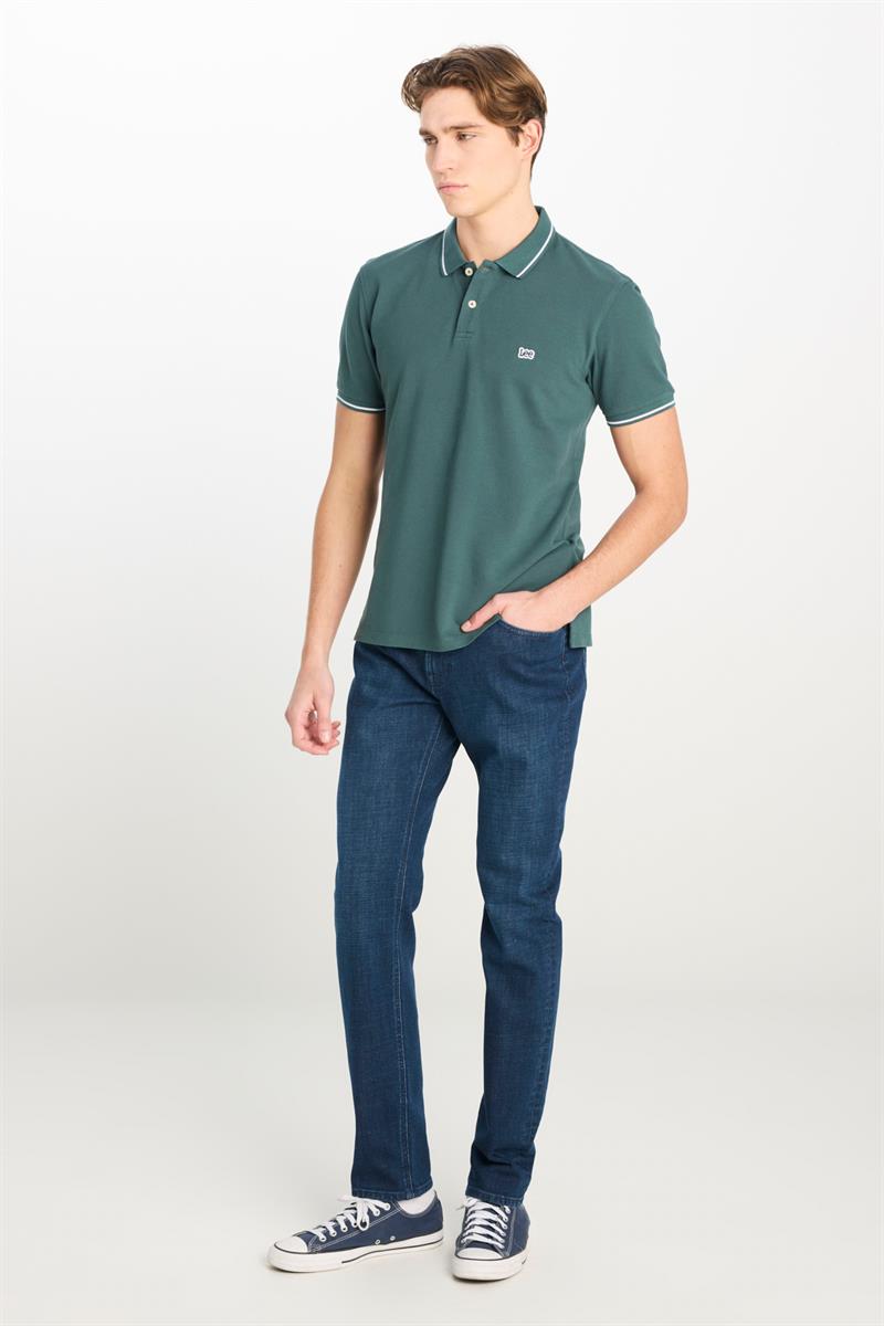 Erkek Regular Fit Polo T-shirt Evergreen
