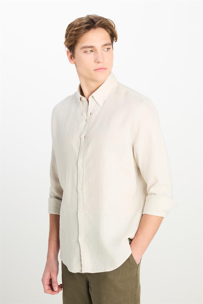 Regular Fit Gömlek Beige