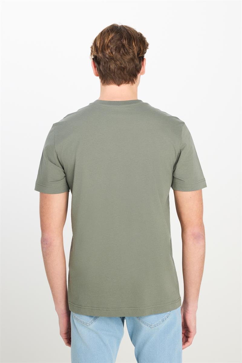 Bisiklet Yaka T-shirt Khaki