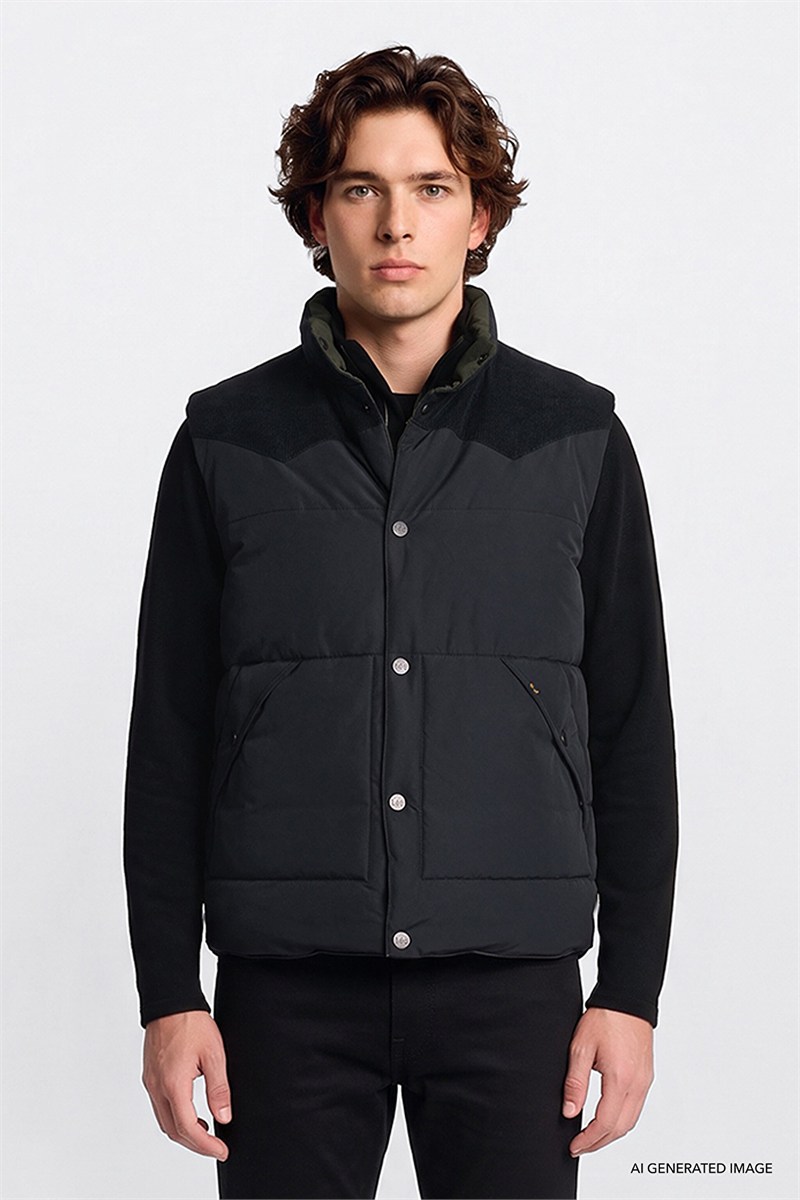 Western Puffer Yelek Black