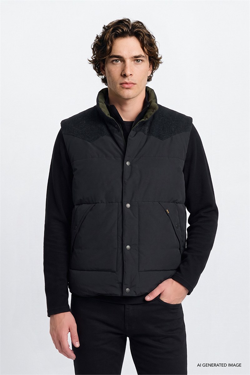 Western Puffer Yelek Black