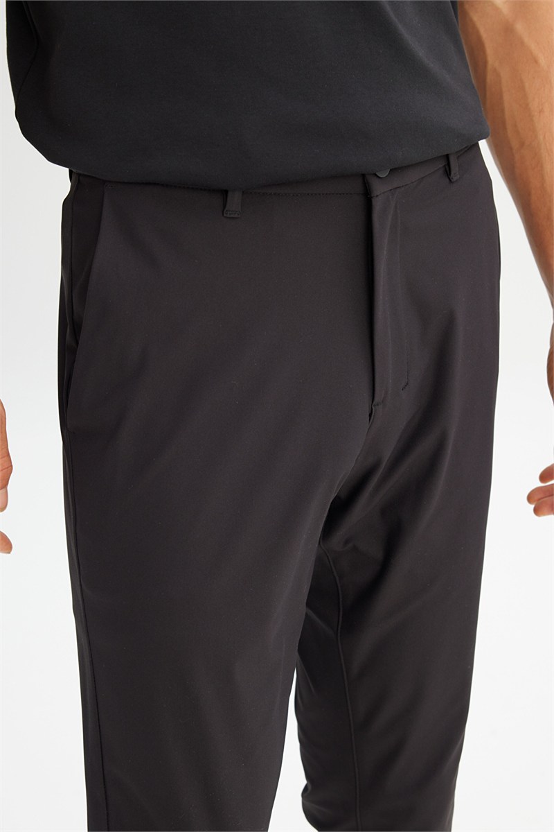 Yan Cep Casual Pantolon Black