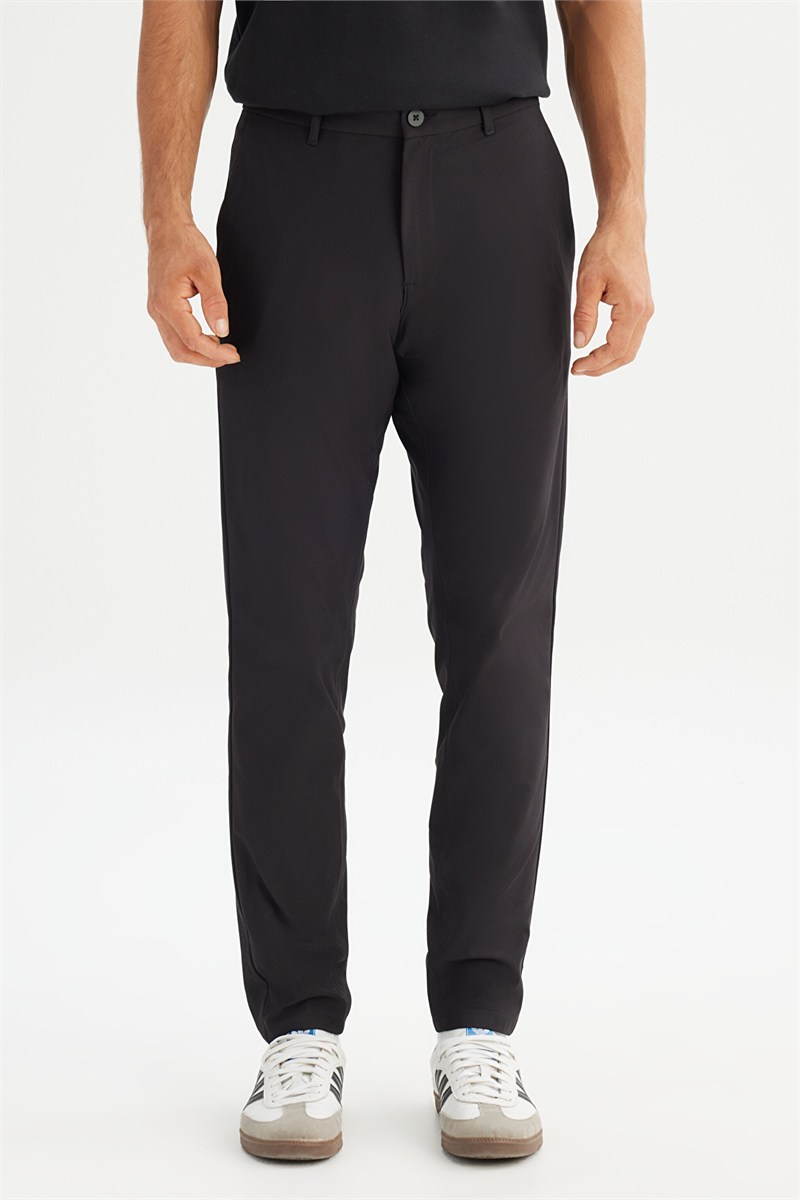Yan Cep Casual Pantolon Black