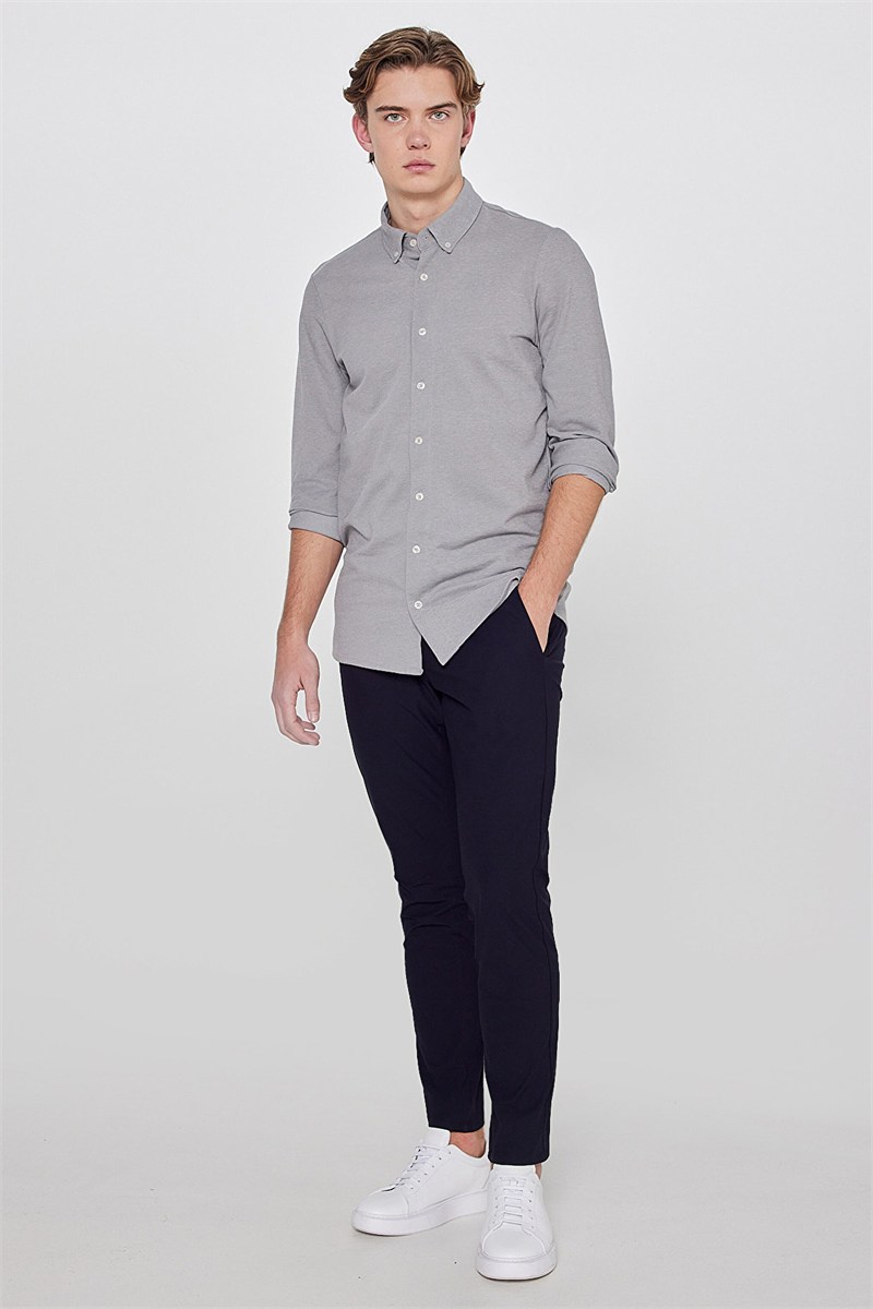 Yan Cep Casual Pantolon Navy