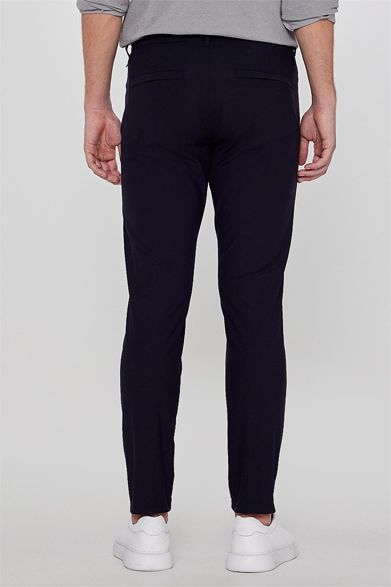 Yan Cep Casual Pantolon Navy