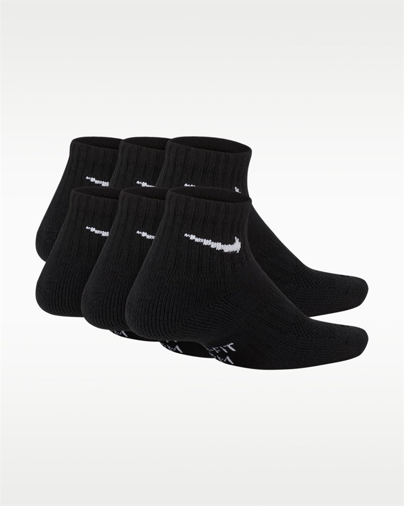 Nike Everyday Cushioned Ankle Socks 6lı Paket Siyah