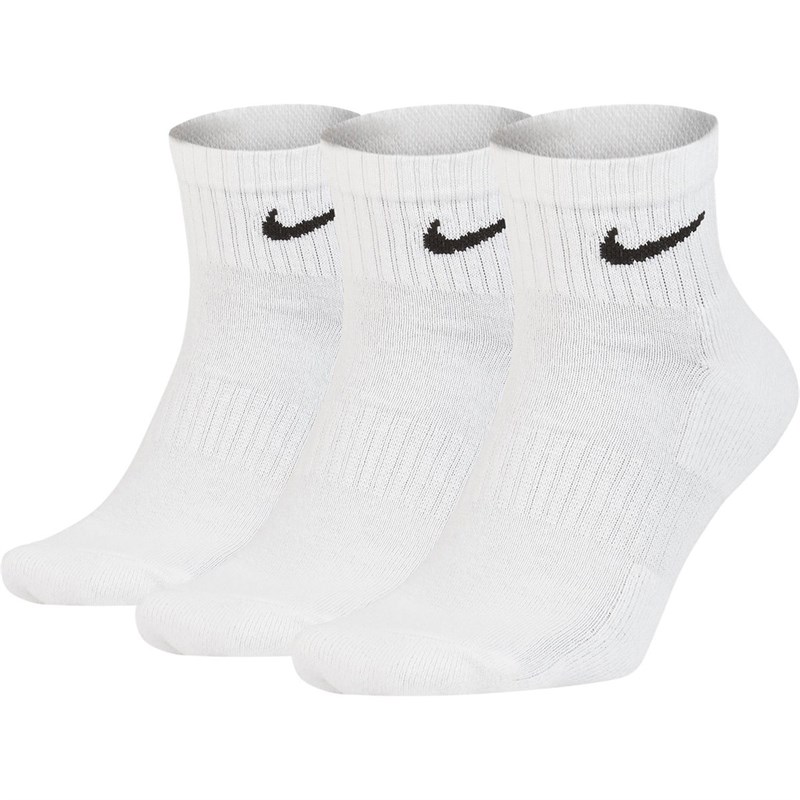 Nike Everyday Cushioned Training Ankle Socks 3lü Paket White