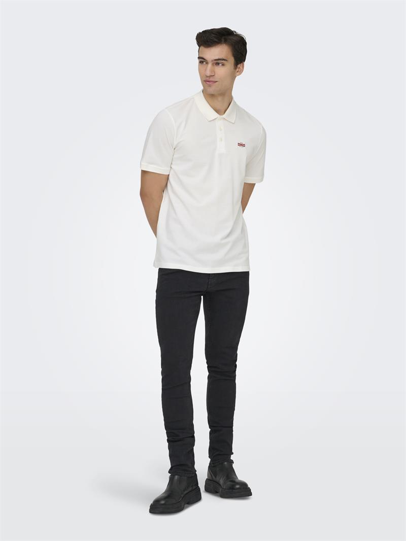 ONSDAWSON REG SS POLO SHIRT VD Cloud Dancer