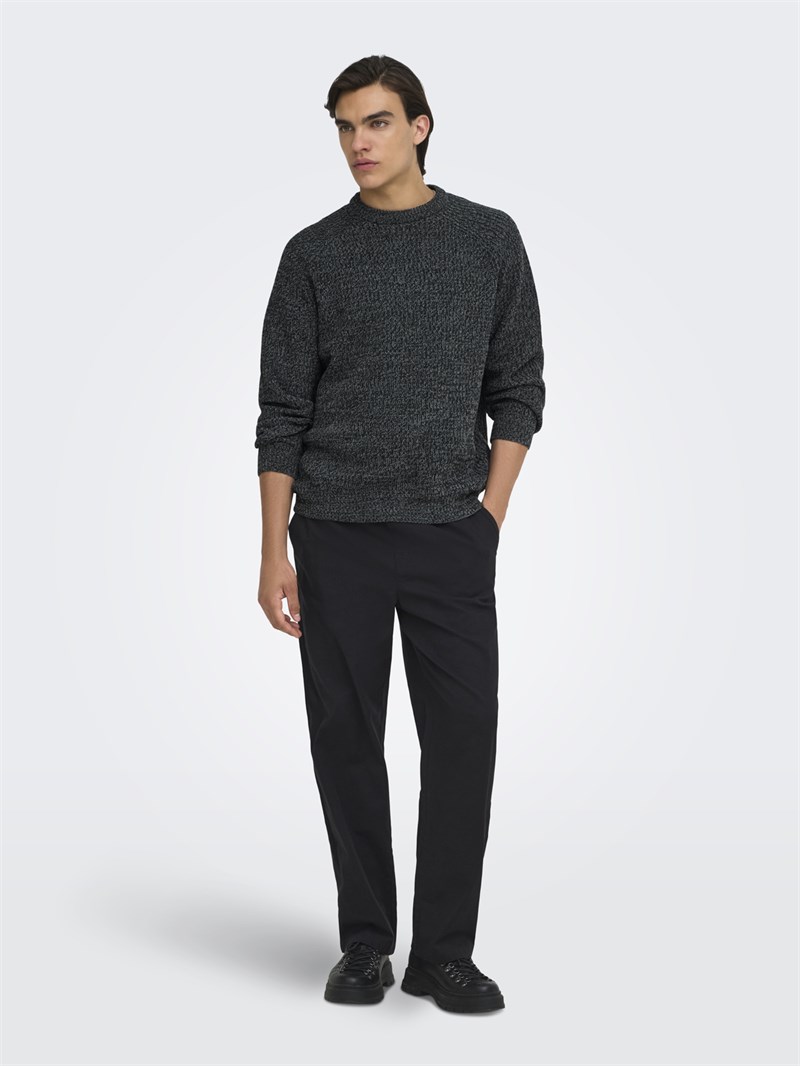 ONSJOIN RLX LS RAGLAN KNIT Black