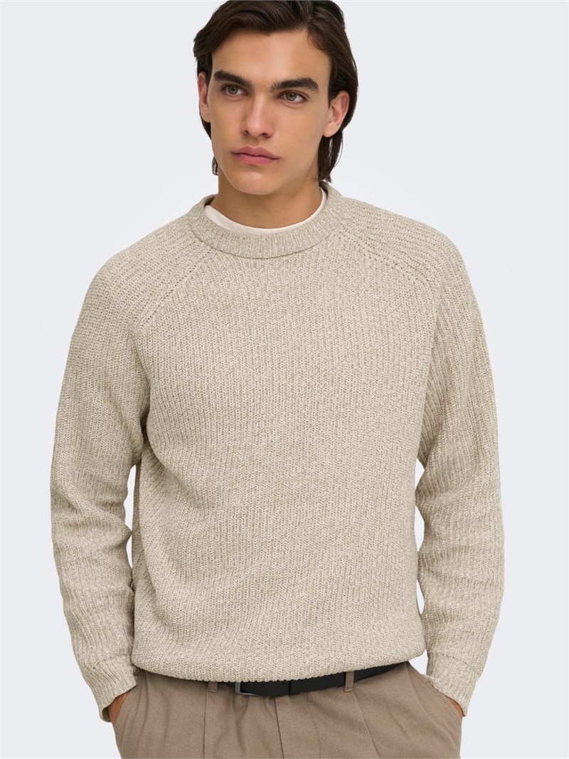 ONSJOIN RLX LS RAGLAN KNIT Silver Lining