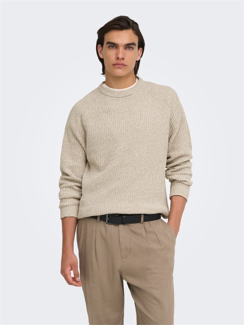 ONSJOIN RLX LS RAGLAN KNIT Silver Lining